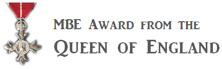 MBE Award from the Queen of England